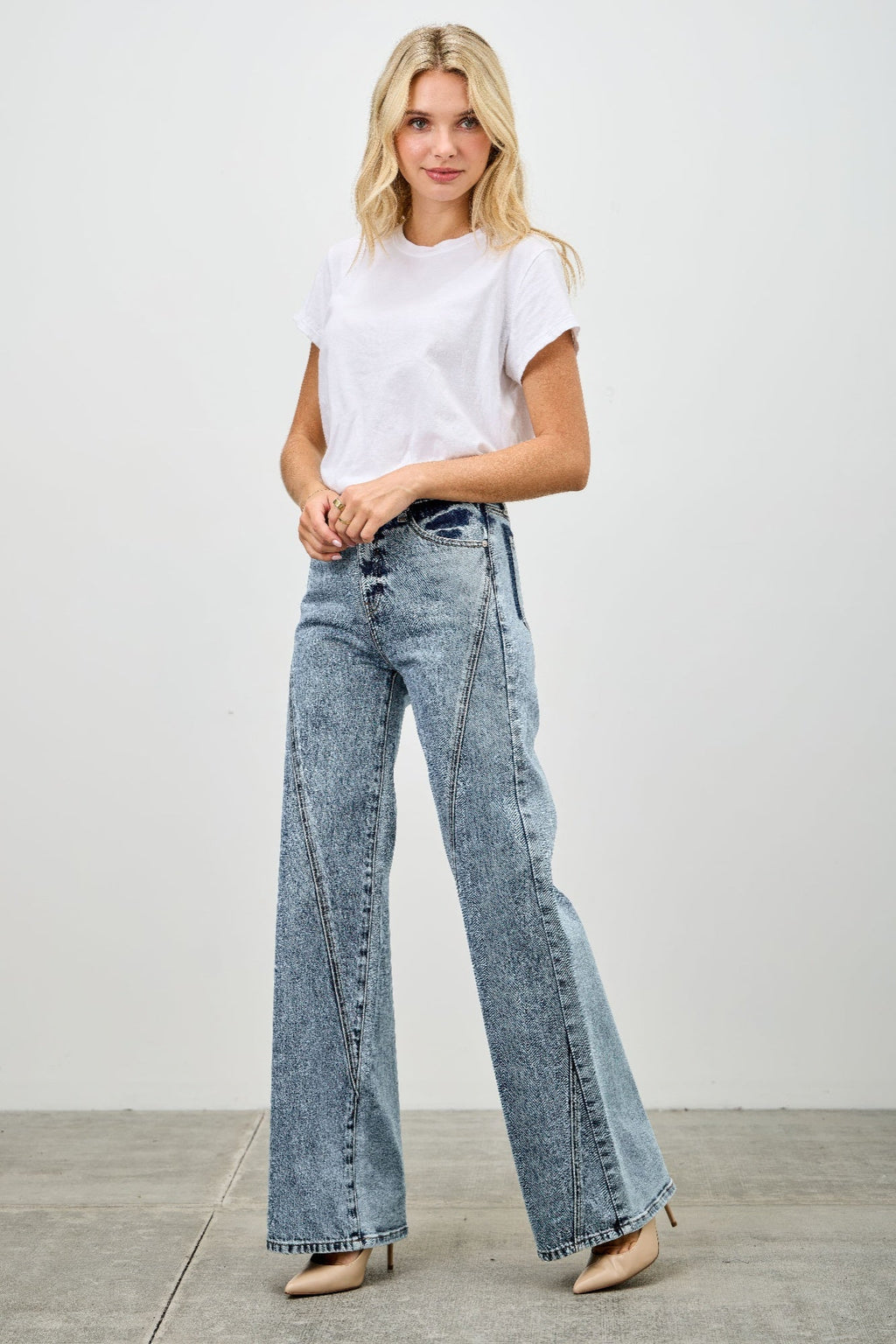 High Rise Relaxed Straight With Seam Detail
