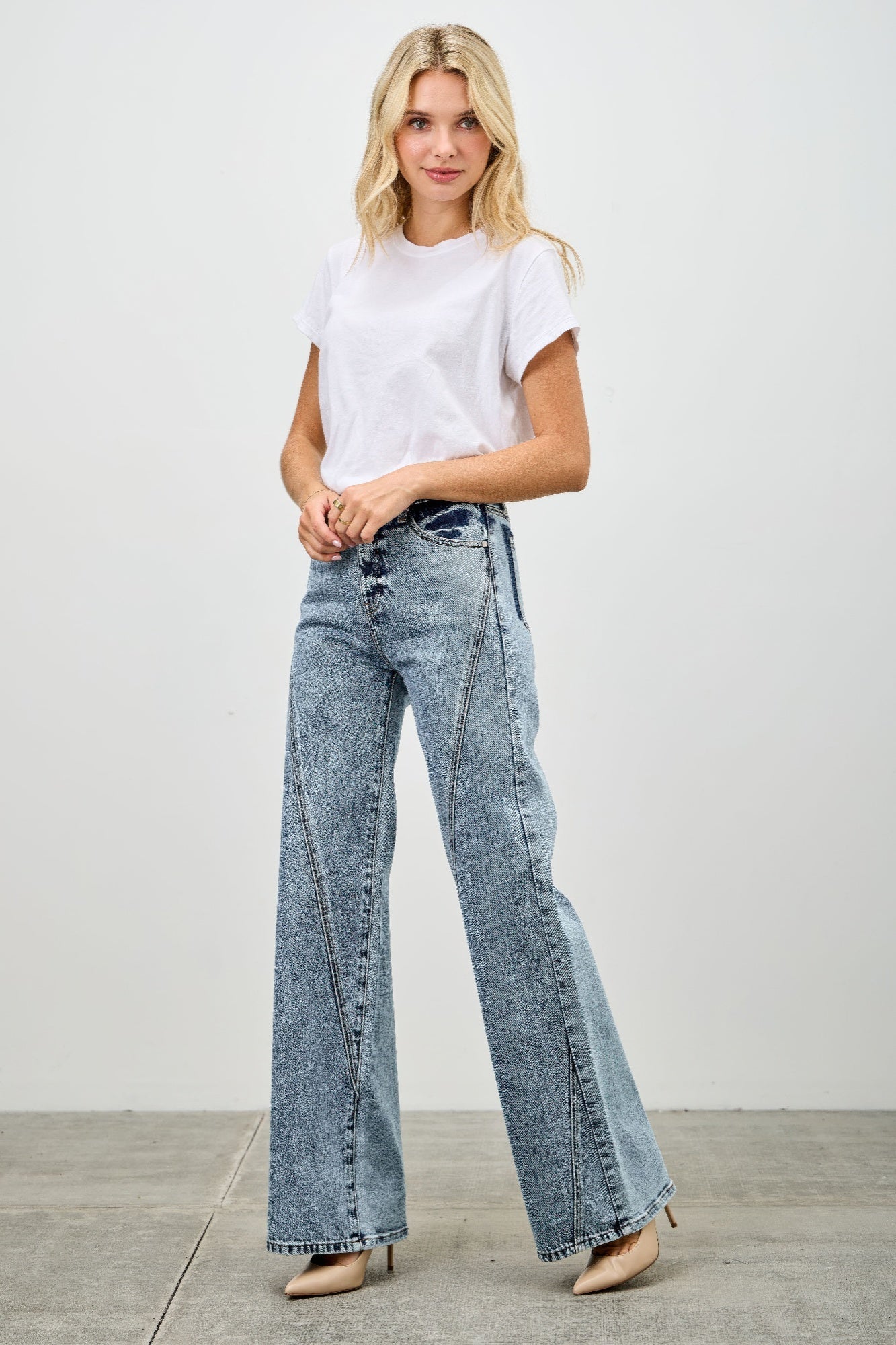 High Rise Relaxed Straight With Seam Detail