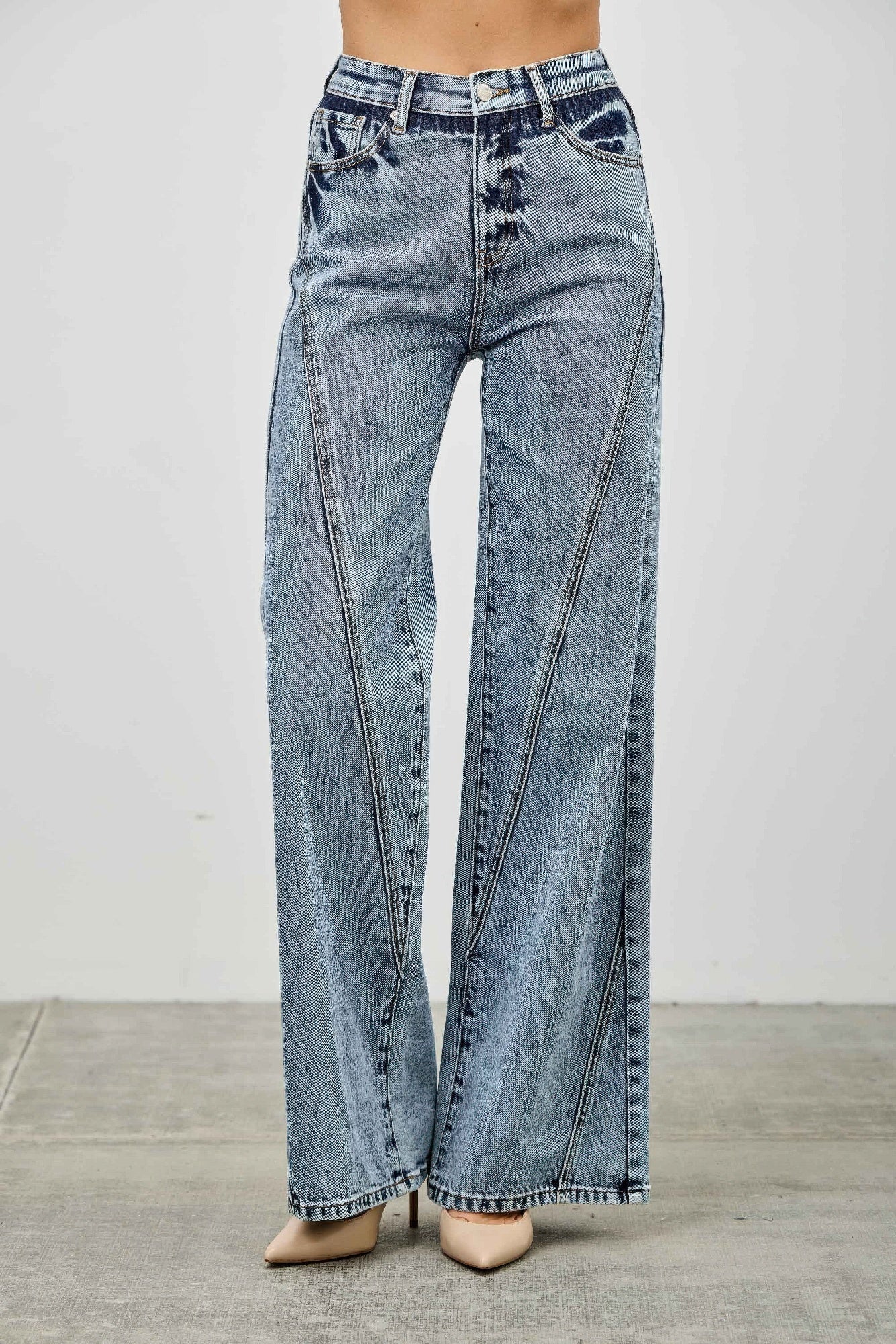 High Rise Relaxed Straight With Seam Detail