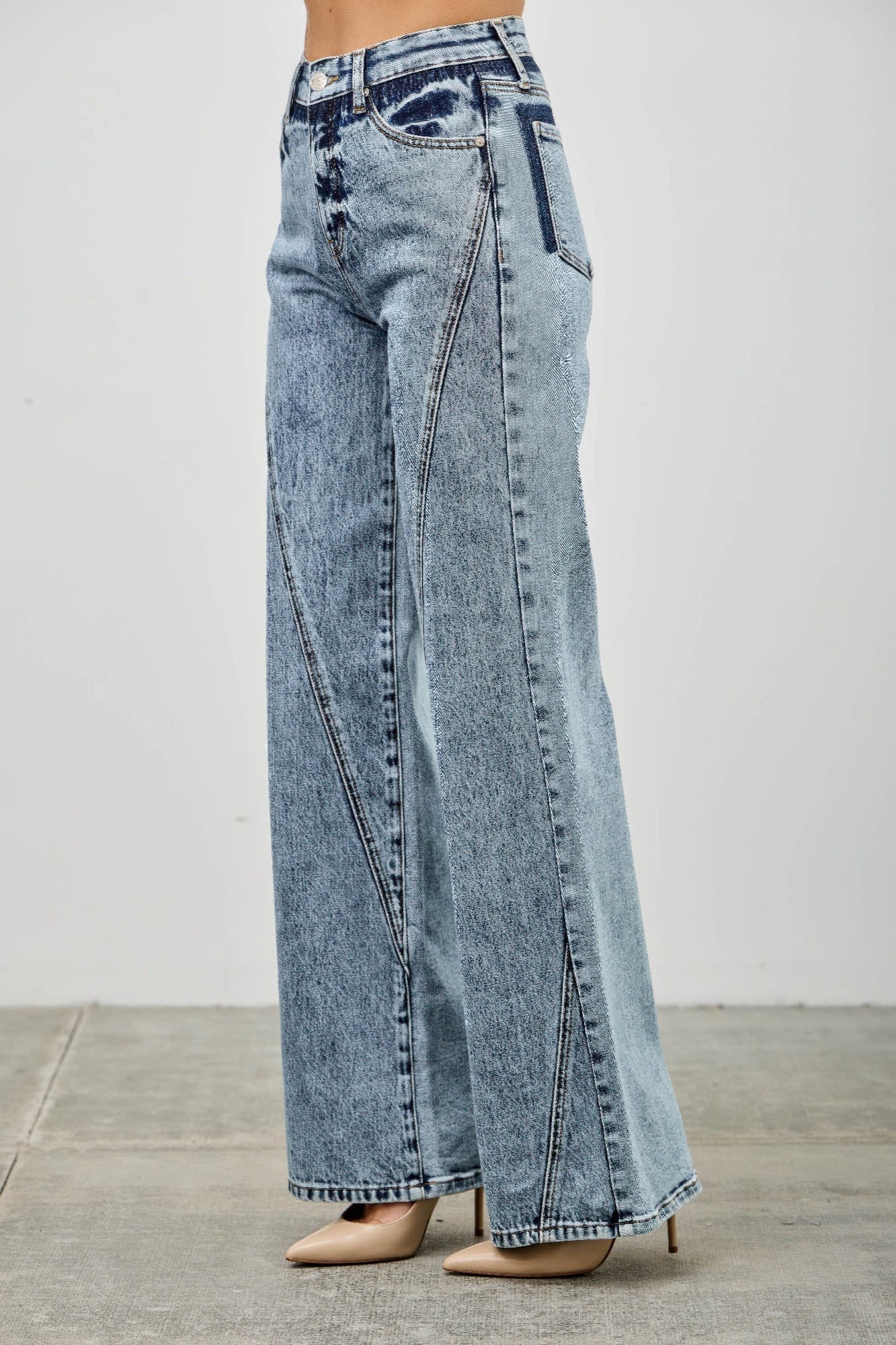 High Rise Relaxed Straight With Seam Detail