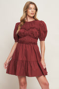 PLAYFUL CLASSIC WOVEN MINI DRESS