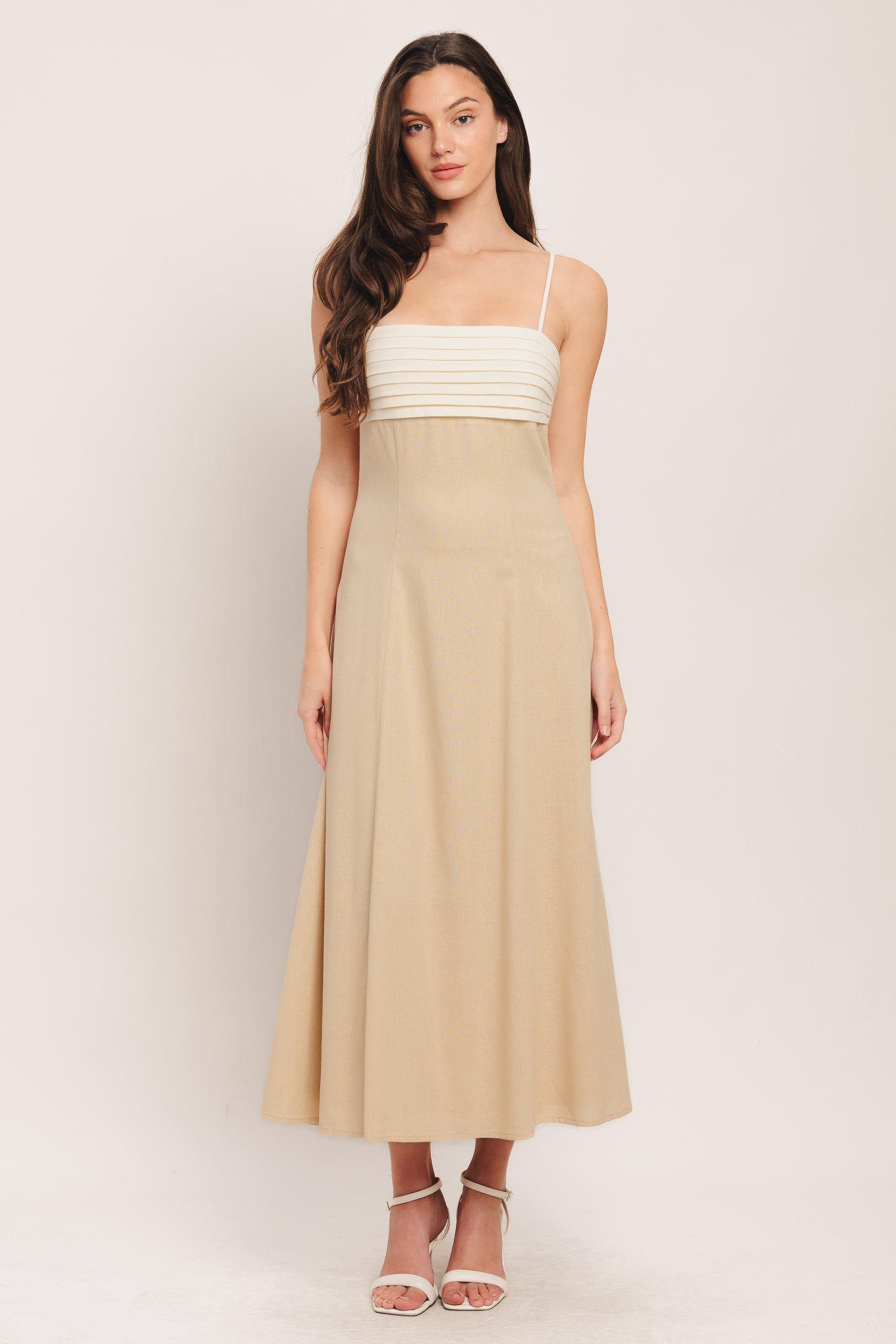 QUIET LUXE MOMENT WOVEN MIDI DRESS