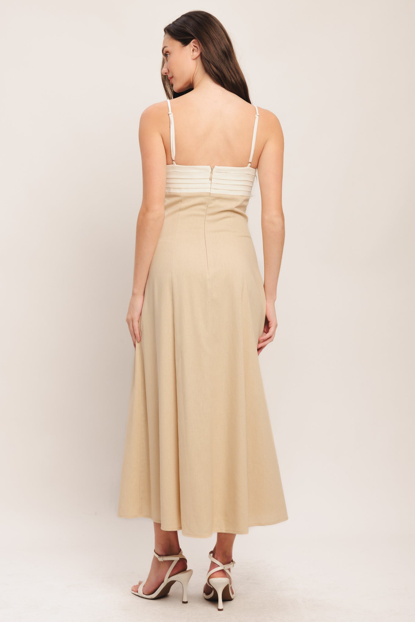 QUIET LUXE MOMENT WOVEN MIDI DRESS