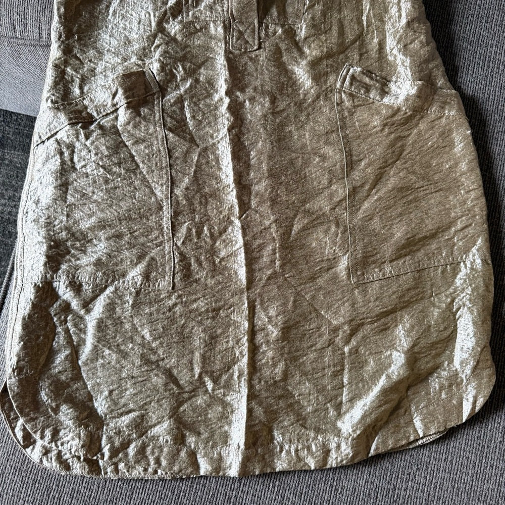 J.CREW Gold Shimmer Cap-Sleeve Shift Dress