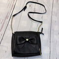 Betsey Johnson Black Bow Crossbody Bag Gold Chain Detail