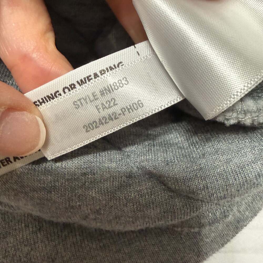 Madewell Quilted Crewneck Sweatshirt in Heather Gray