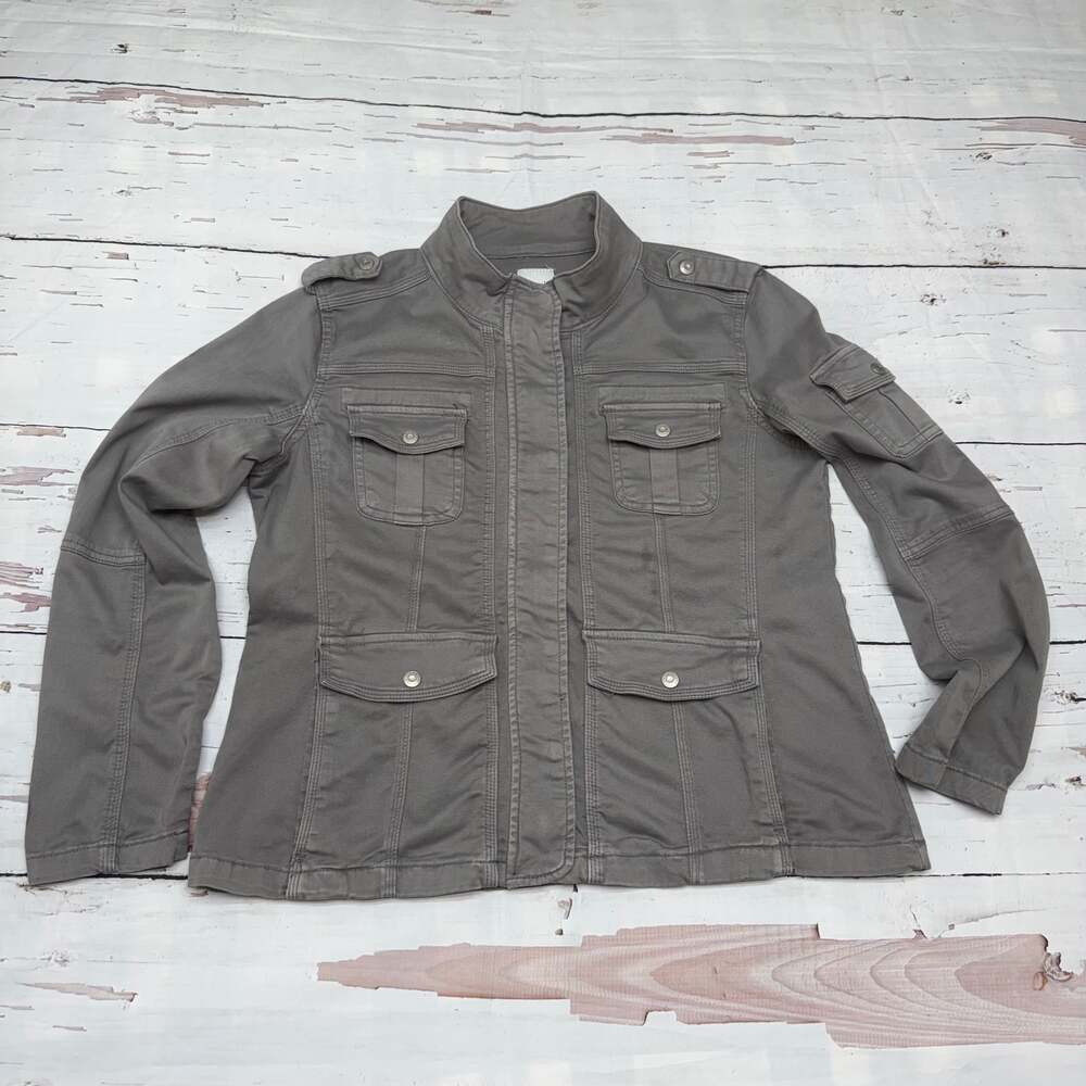 Kensie Jacket Grey Military Style Size XL