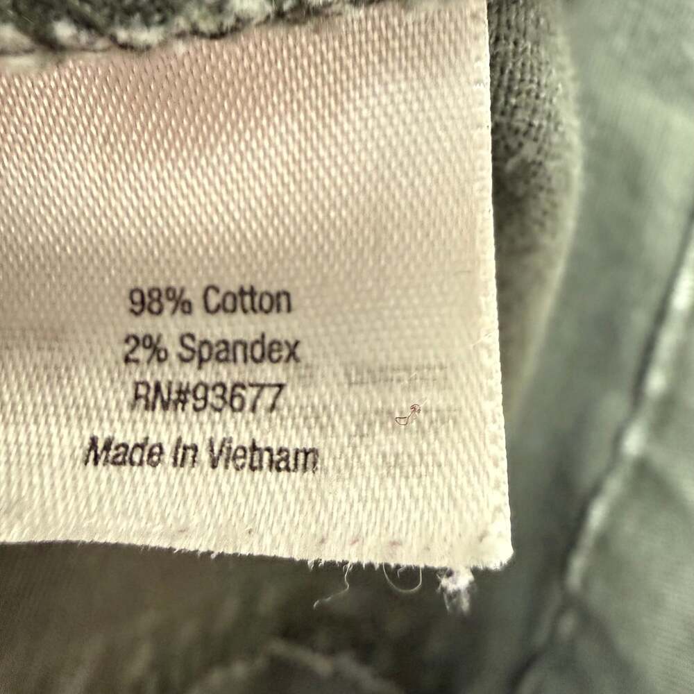 a.n.a. woman's L military style jacket zip snap pockets drawstring waist Olive