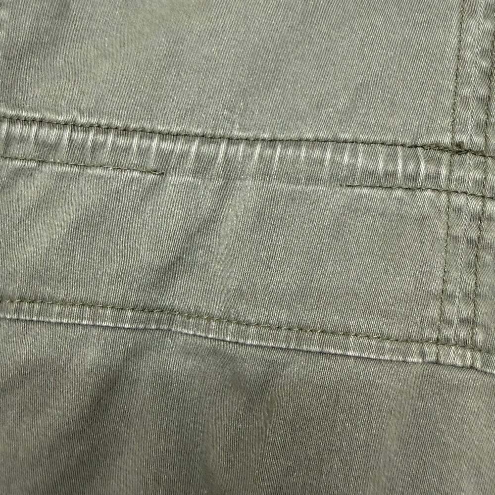 a.n.a. woman's L military style jacket zip snap pockets drawstring waist Olive