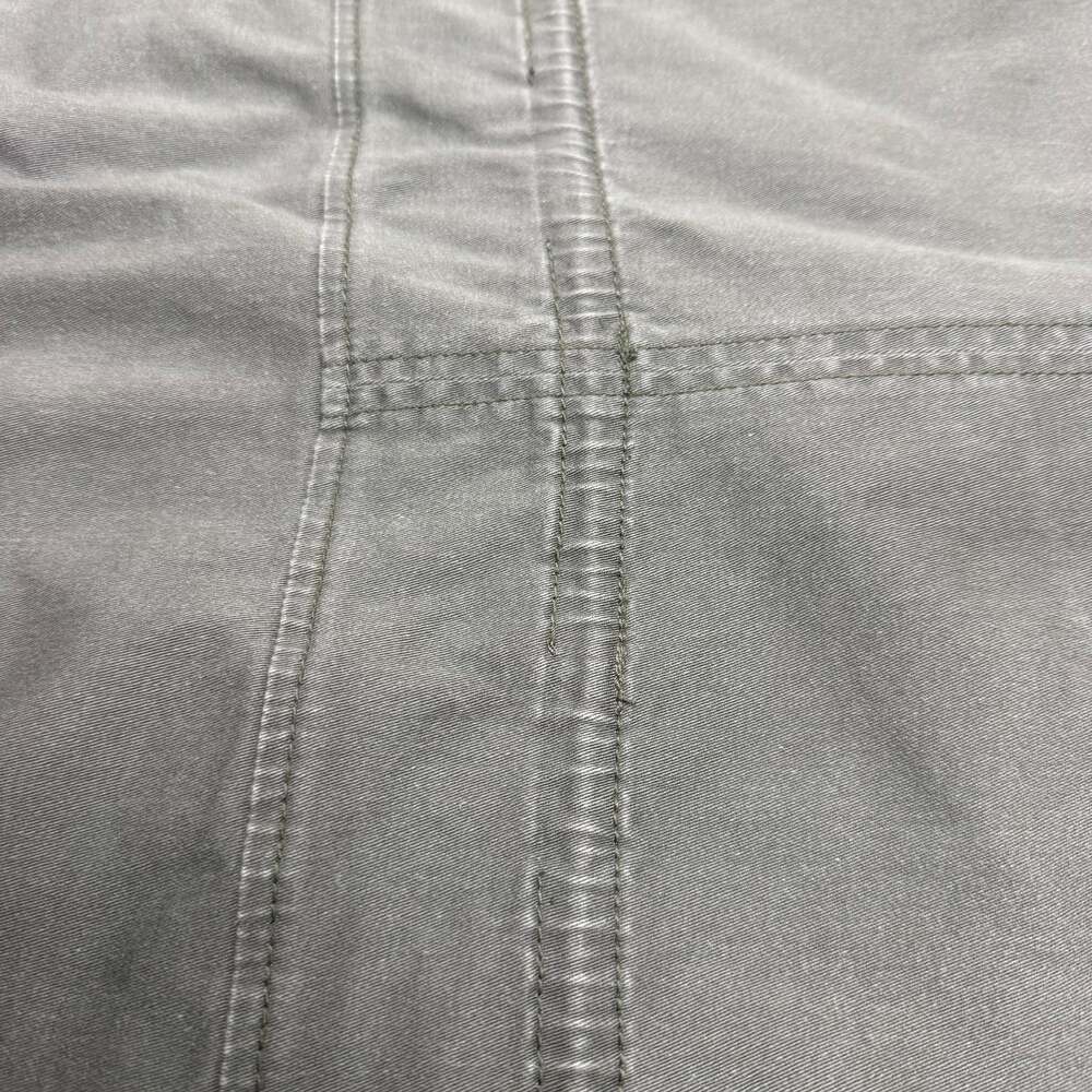 a.n.a. woman's L military style jacket zip snap pockets drawstring waist Olive