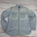 American Eagle Denim Shirt Mens Large Blue Long Sleeve Button Up Classic Fit