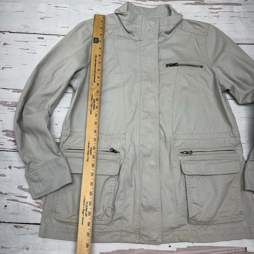 Gap Utility Jacket Grey Crystal Cotton Field Jacket Women’s L