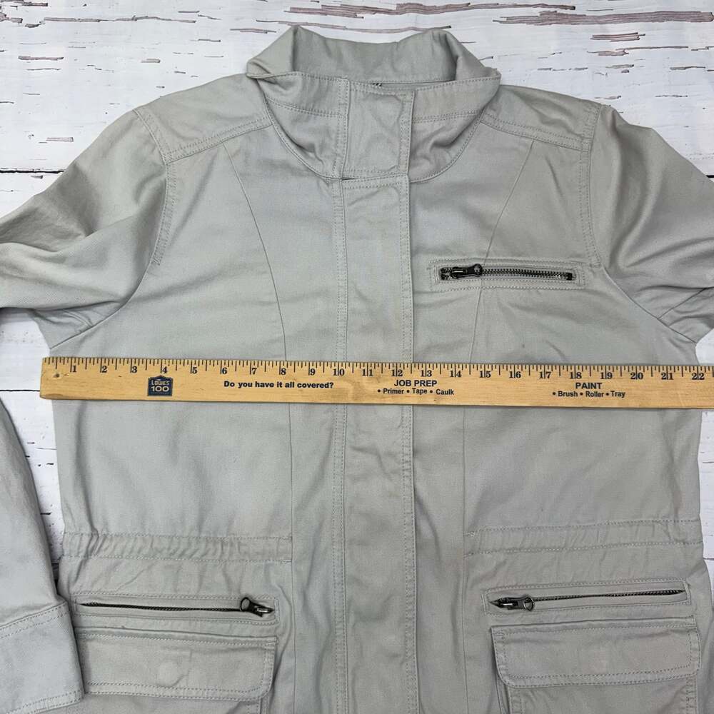 Gap Utility Jacket Grey Crystal Cotton Field Jacket Women’s L