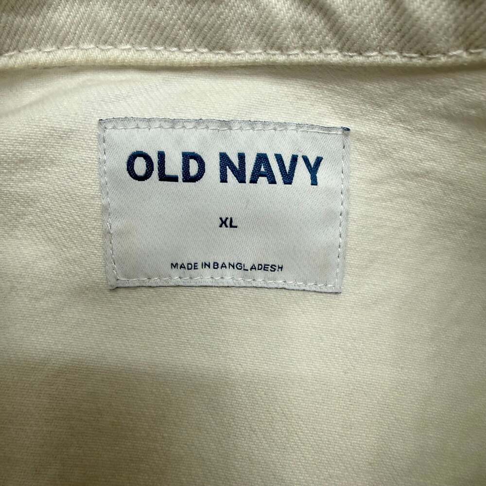 Old Navy Relaxed Classic White Denim Jacket XL