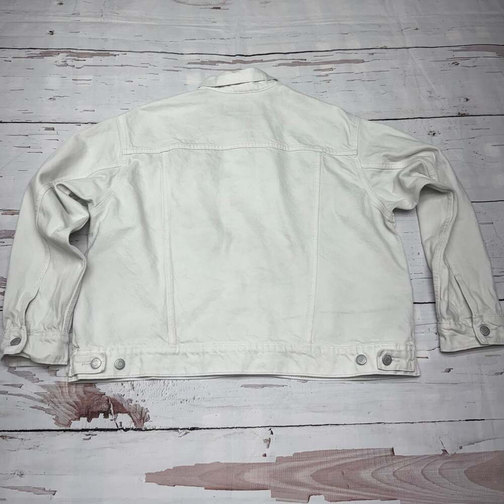 Old Navy Relaxed Classic White Denim Jacket XL