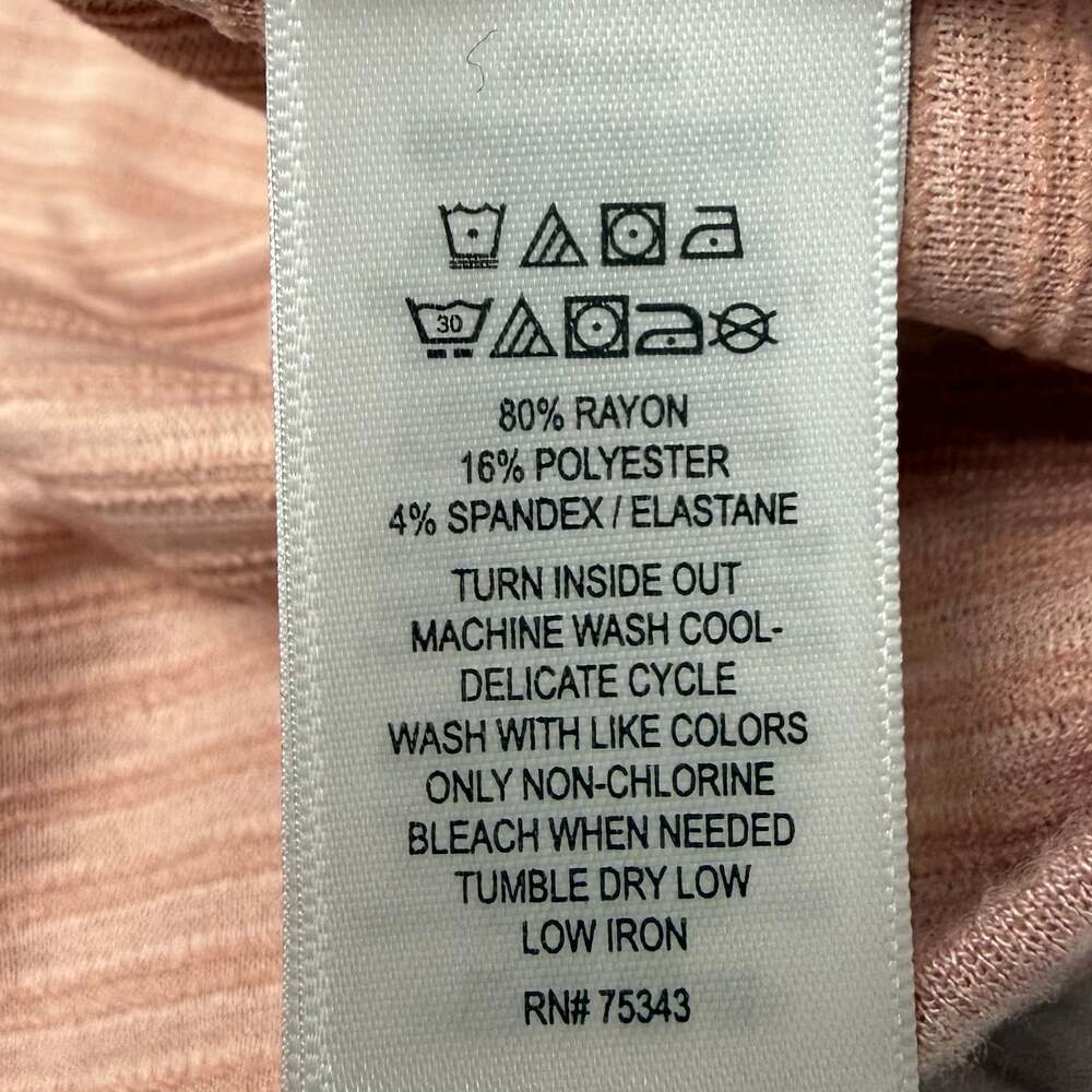 Tahari Mauve Pink Ribbed Knit Cap Sleeve Tie-Waist Top Size M