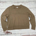 J.Crew Factory Johnny Collar Sweater in Tan/Heather Brown, Women's Size XL
