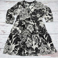 Rachel Zoe Black and White Floral Dress Size M – 3/4 Sleeve