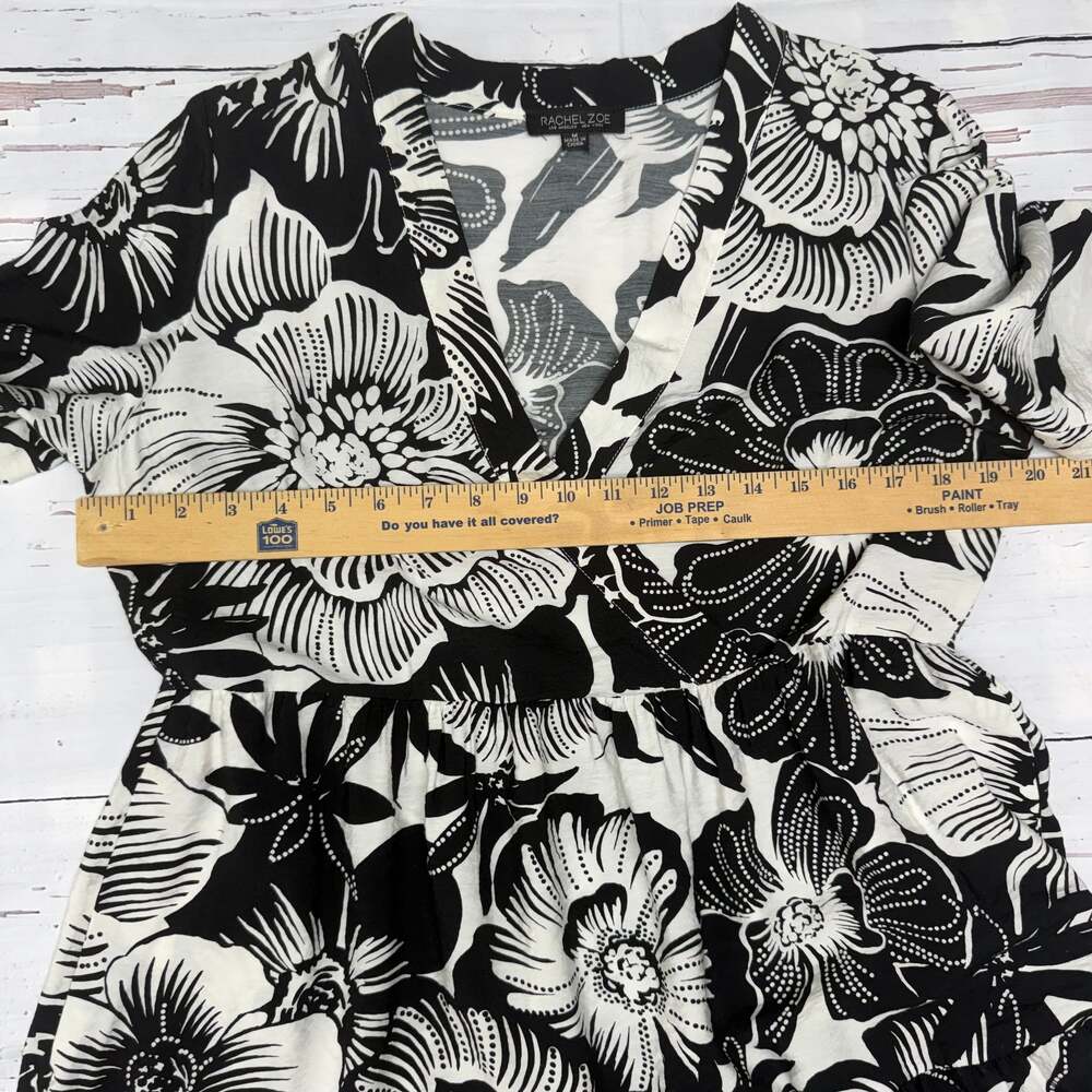 Rachel Zoe Black and White Floral Dress Size M – 3/4 Sleeve