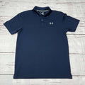 Under Armour Men's HeatGear Loose Performance Golf Polo Shirt Navy Blue Small