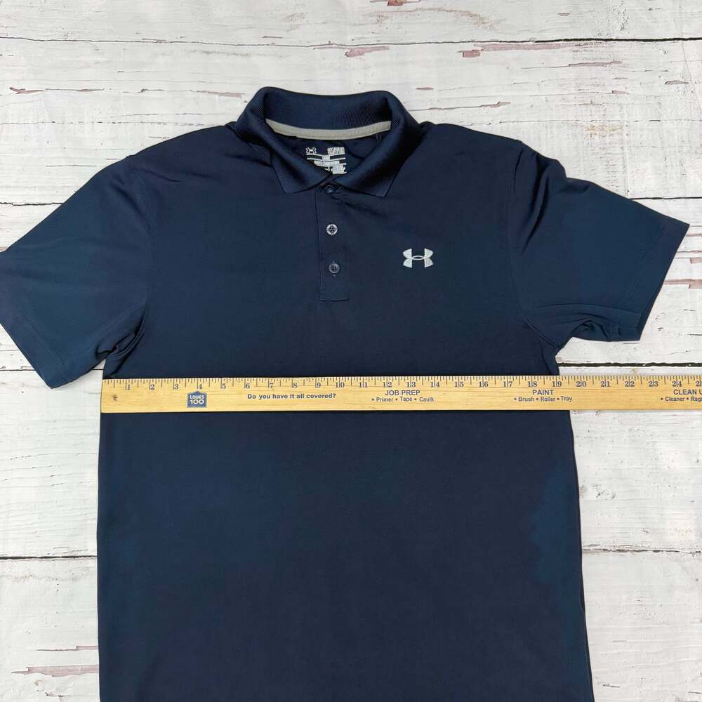 Under Armour Men's HeatGear Loose Performance Golf Polo Shirt Navy Blue Small