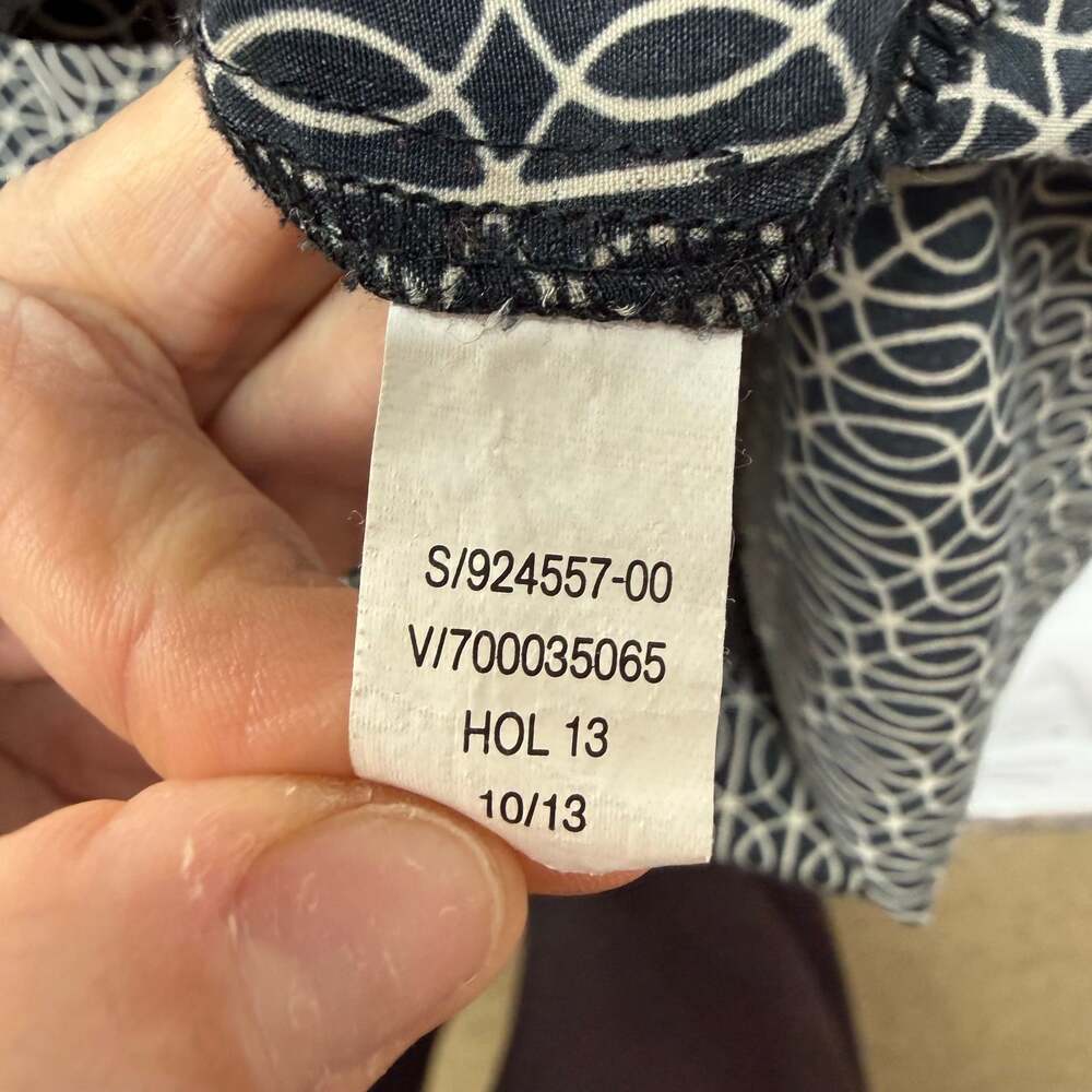 Banana Republic Geometric Print Shirt Dress, Women's Size 2 Black and Cream