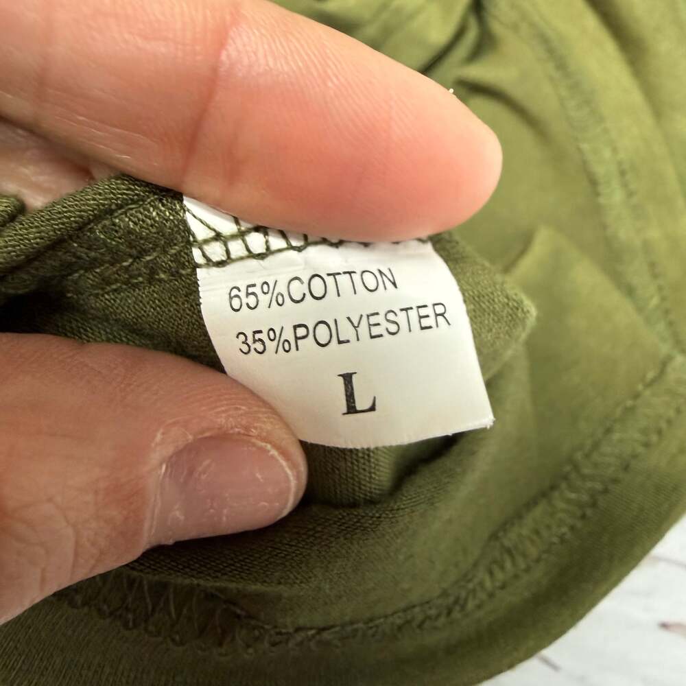 All I Need Is My Dog And My Jeep Olive Green Graphic T-Shirt L