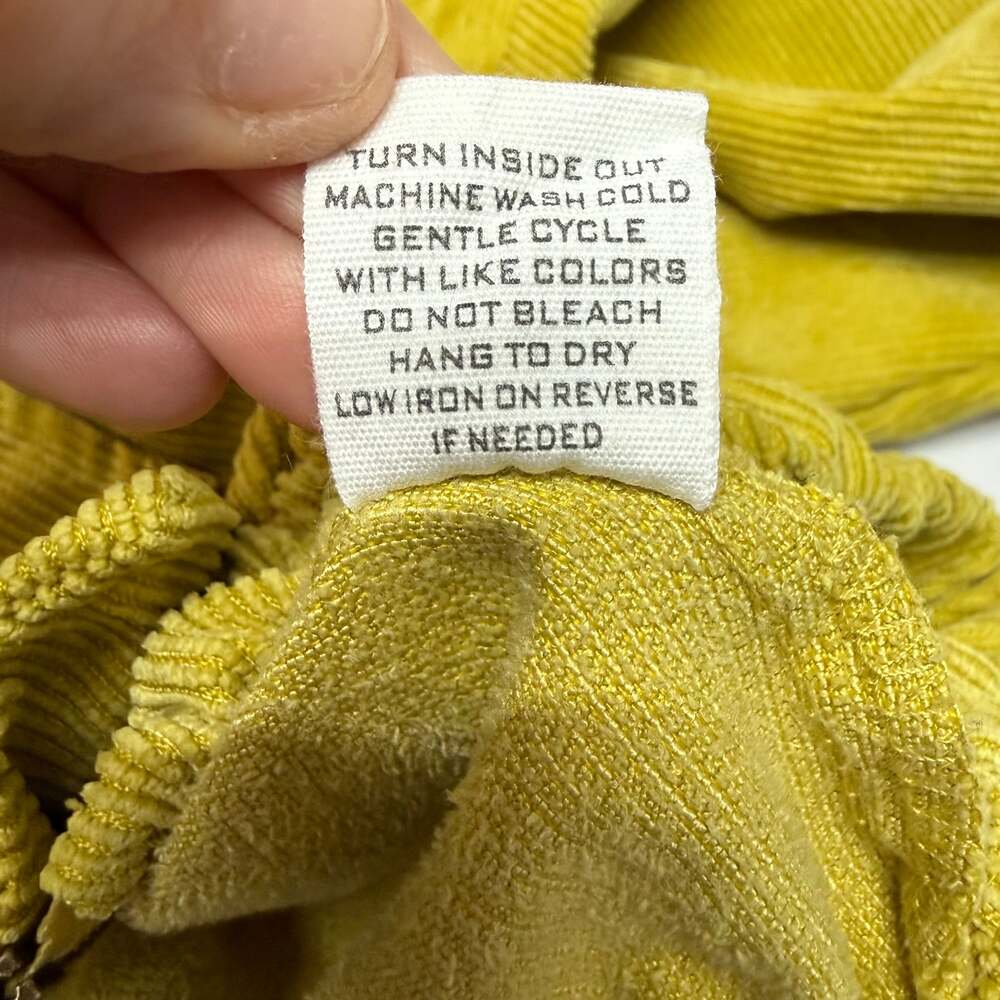 Mustard Yellow Corduroy Crop Jacket Zip Button Front Utility Style