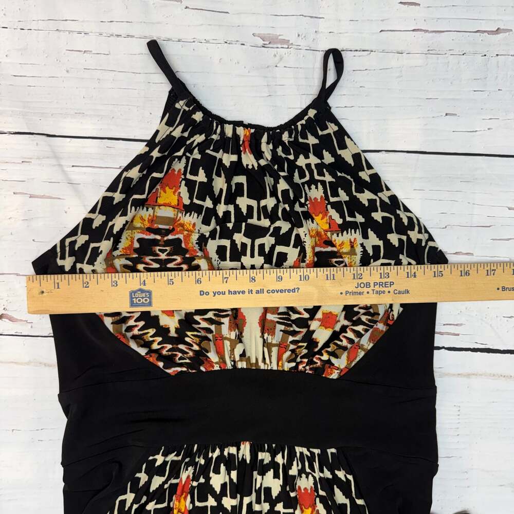 London Style Collection Boho Tribal Maxi Dress Halter Size M