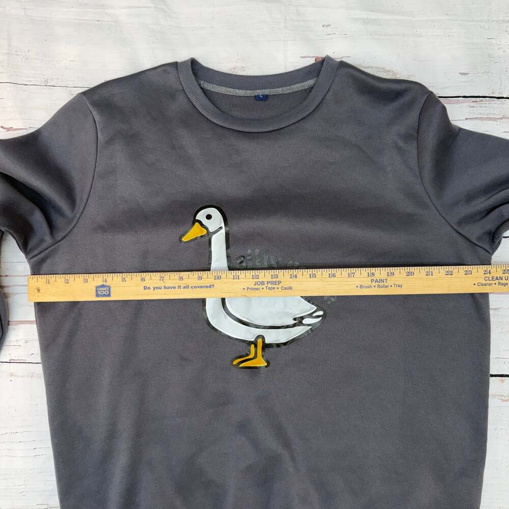 Silly Goose Women's Gray Fleece Crewneck Sweatshirt Size L